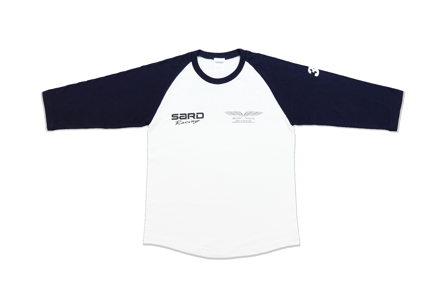 2018 GT Tシャツ ラグラン WHITE&NAVY